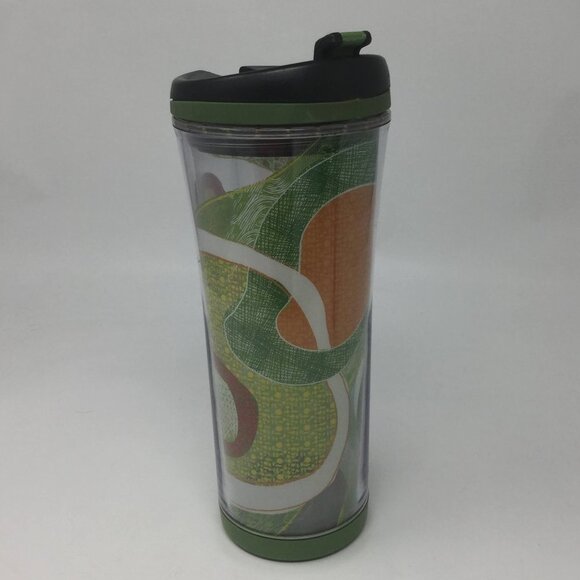 Starbucks 2007 Travel Tumbler Green Orange Cup 16o - Picture 3 of 8